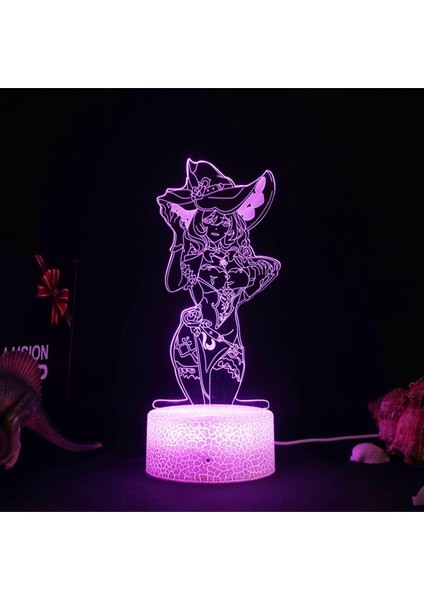 Çocuk Gece Lambası, 3D Gece Lambası, Renk Değişimli, Oda Dekorasyonu Gece 3D LED Gece Lambası Akrilik LED Lamba Masa Lambası Ev Dekorasyonu (Yurt Dışından)
