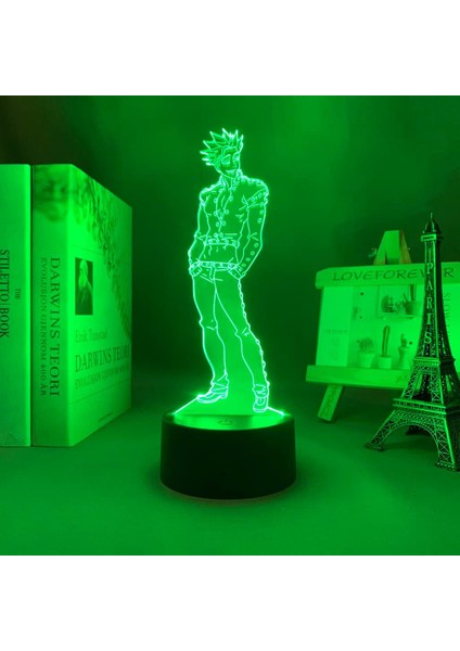 Anime 3D Işık Yedi Ölümcül Günah Yasağı Yatak Odası Dekorasyonu Için LED Gece Lambası Doğum Günü Hediyesi Odası Dekor Masa Lambası Manga (Yurt Dışından) fırsatları