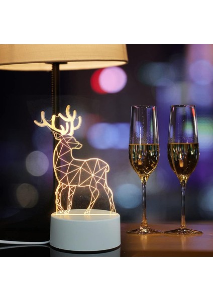 Gece Lambası 3D Illusion Lambası Sıcak Işık Işıkları Yatak Odası Oturma Odası Süslemeleri Çocuklar Için Noel Cadılar Bayramı Doğum Günü Hediyeleri Çocuklar Genç (Yurt Dışından) fiyatları