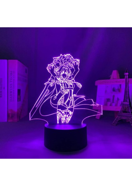 3D LED Gece Işığı Lambası Genshin Impact Eula Akrilik LED Lamba Oyunu (Yurt Dışından)