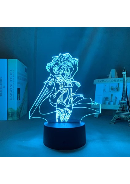 3D LED Gece Işığı Lambası Genshin Impact Eula Akrilik LED Lamba Oyunu (Yurt Dışından)