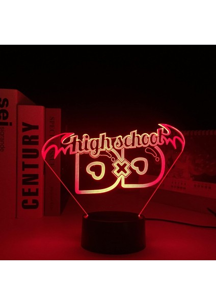 Lise Dxd Anime 3D Erkek Için Gece Lambası 16 Renk Kız Odası Dekor Illusion LED Lamba USB Manga Rias Gremory Şekil Uygun Çocuklar Hayranlar Noel Hediyeleri (Yurt Dışından) fırsatları