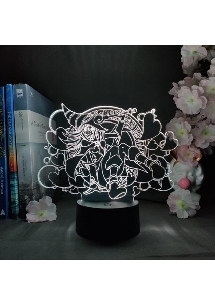 Yu Gi Oh Anime 3D Erkek Için Gece Lambası 16 Renk Kız Odası Dekoru Illusion LED Lamba USB Manga Yu Gi Oh Şekil Uygun Çocuk Hayranları Noel Hediyeleri (Siyah Lamba) (Yurt Dışından)