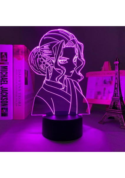 LED Işık Anime Muzan Kibutsuji Çocuk Odası Dekor Için Aydınlatma Doğum Günü Hediyesi Manga 3D Gece Lambası Kimetsu 3D Gece Lambası Boys Için Pxjd (Yurt Dışından)