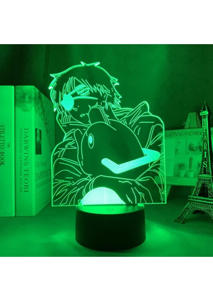 Anime Testere Adam LED Işık Yatak Odası Için Dekoratif Gece Lambası Çocuk Doğum Günü Hediyesi Manga Testere Adam 3D Lamba Başucu (Yurt Dışından)