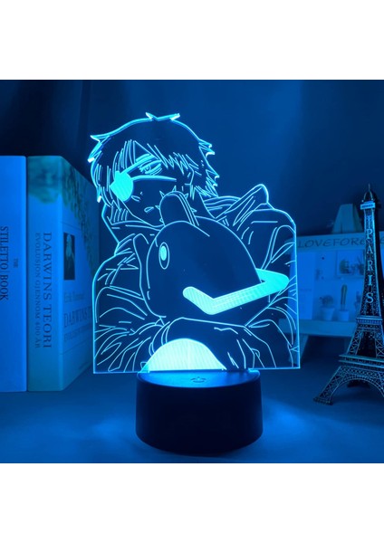 Anime Testere Adam LED Işık Yatak Odası Için Dekoratif Gece Lambası Çocuk Doğum Günü Hediyesi Manga Testere Adam 3D Lamba Başucu (Yurt Dışından) indirimleri