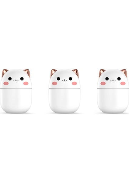 Nemlendirici 3x 200 ml Hava Nemlendirici Sevimli Difüzör Gece Lambası ile Soğuk Sis Yatak Odası Araba Bitkileri Arıtma Nemlendirici Odası C (Yurt Dışından)