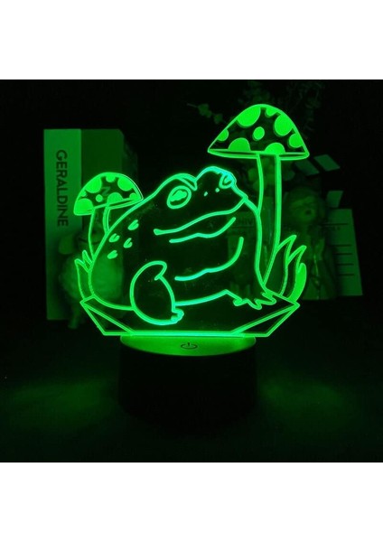 Erkek Için Sevimli Kurbağa 3D Gece Lambası 16 Renkler Kız Odası Dekor Illusion LED Lamba USB Sevimli Kurbağa Figürü Uygun Çocuklar Hayranları Noel Hediyeleri (Sevimli Kurbağa3) (Yurt Dışından)