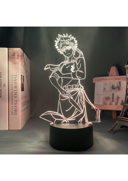 Anime LED Işık Gıda Savaşları Shokugeki Hiçbir Soma Yatak Odası Dekoru Için Gece Lambası Manga Çocuk Doğum Günü Hediyesi Odası Anime 3D Lamba (Yurt Dışından)