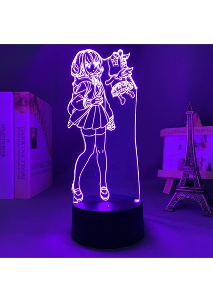 Dangarrcnpa Anime 3D Gece Lambası Boy Için 16 Renkler Kız Odası Dekor Illusion LED Lamba USB Manga Nagito Komaeda Şekil Uygun Çocuklar Fanlar Noel Hediyeleri (Yurt Dışından)