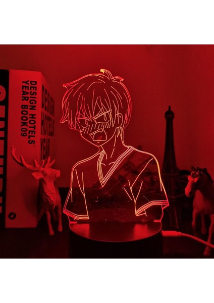 Hayranları Için Anime Meyve Sepetli 3D Gece Lambası 16 Renkler Dekor Illusion Uzaktan Kumandalı LED Lamba, Manga Kyo Şekil Noel Hediyesi Oyuncaklar Çocuklar/erkekler (Yurt Dışından)