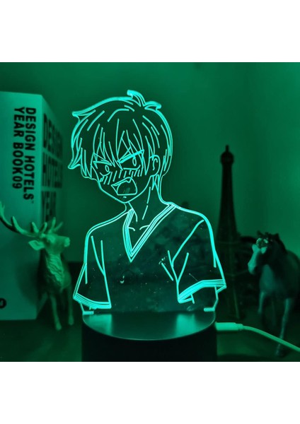 Hayranları Için Anime Meyve Sepetli 3D Gece Lambası 16 Renkler Dekor Illusion Uzaktan Kumandalı LED Lamba, Manga Kyo Şekil Noel Hediyesi Oyuncaklar Çocuklar/erkekler (Yurt Dışından)