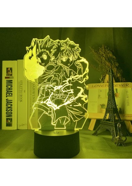 Hunten x Hunten Anime 3D Gece Lambası Boy Için 16 Renk Kız Odası Dekor Illusion LED Lamba USB Manga Kontrol Figürü Uygun Çocuklar Fanlar Yılbaşı Hediyeleri (Yurt Dışından) fırsatları
