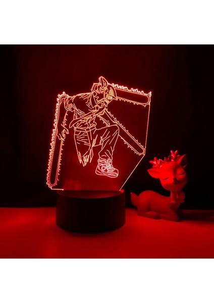 3D LED Lamba Anime Testere Adam Yatak Odası Dekorasyon Gece Lambası Çocuklar Için Doğum Günü Hediyesi Manga Testere Adam LED Gece Lambası Başucu (Yurt Dışından) fırsatları