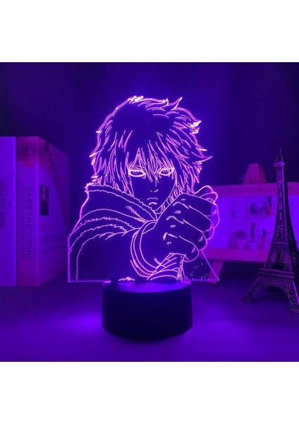 Vinland Saga Anime 3D Gece Lambası Boy Için 16 Renkler Kız Odası Dekor Illusion LED Lamba USB Manga Thorfinn Şekil Uygun Çocuklar Fanlar Noel Hediyeleri (Yurt Dışından)