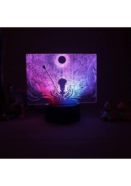 Berserk Guts Anime 3D Boy Için Gece Lambası 16 Renk Kız Odası Dekoru Illusion LED Lamba USB Manga Berserk Guts Şekil Uygun Çocuk Hayranları Yılbaşı Hediyeleri (Yurt Dışından)
