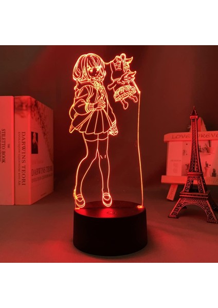 Dangarrcnpa Anime 3D Gece Lambası Boy Için 16 Renkler Kız Odası Dekor Illusion LED Lamba USB Manga Nagito Komaeda Şekil Uygun Çocuklar Fanlar Noel Hediyeleri (Yurt Dışından)