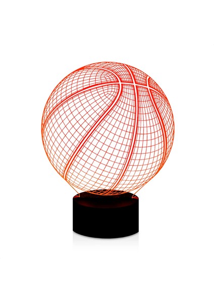 3D Optik Illüzyon Gece Lambası - Basketbol Odası Dekoru 7 Renk Değiştirme Lambası Illüzyon LED Lamba - Oda Dekoru Yatak Odası Için Gece Lambası Çoklu Işıklı Dekor Lambaları (Yurt Dışından)