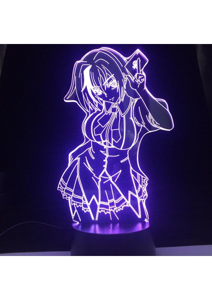 Lise Dxd Anime 3D Erkek Için Gece Lambası 16 Renk Kız Odası Dekor Illusion LED Lamba USB Manga Rias Gremory Şekil Uygun Çocuklar Hayranlar Noel Hediyeleri (Yurt Dışından) fırsatları