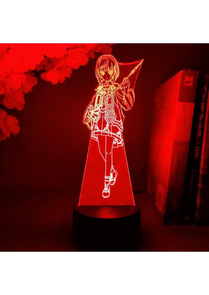 Kılıç Karınca Orline Anime 3D Erkek Için Gece Lambası 16 Renk Kız Odası Dekor Illusion LED Lamba USB Manga Kirito Asuna Şekil Uygun Çocuklar Hayranlar Yılbaşı Hediyeleri (Siyah Lamba) (Yurt Dışından)