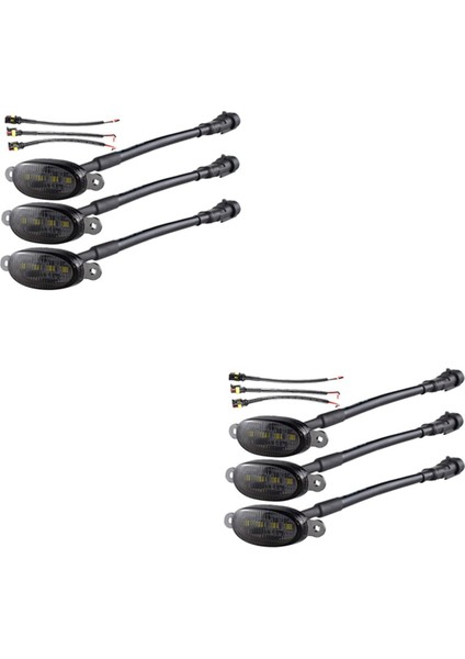 Amber Izgara Işıkları 6x Ön Izgara Işıkları Izgaralar Için 2010-2014 ve 2017-2021 Füme Lens Sarı LED Park (Yurt Dışından)