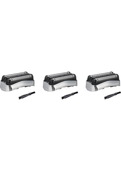 Tıraş Başlığı 3x Ekonomik Yedek Tıraş Makinesi Folyosu ve Kesici Seti Serisi 3 21S 32S 320S-4 330S-4 340S-4 350CC-4 Tıraş Başlığı (Yurt Dışından)