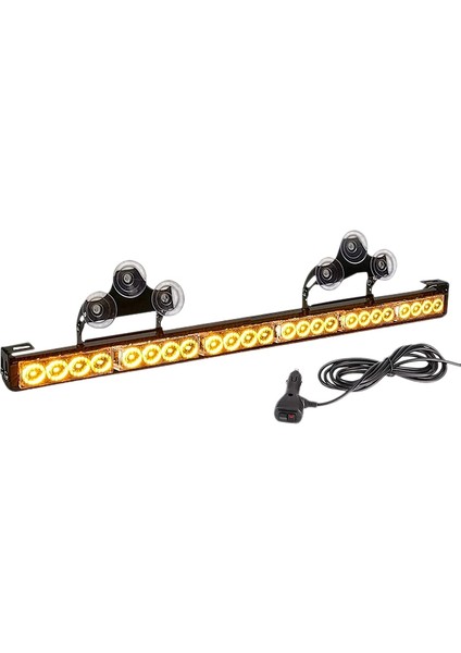 Acil Durum Araba Işıkları 27 Inç 24 LED Amber Acil Uyarı Strobe Flaş Yanıp Sönen Bar Işık Lambası Beacon 72 W (Yurt Dışından)