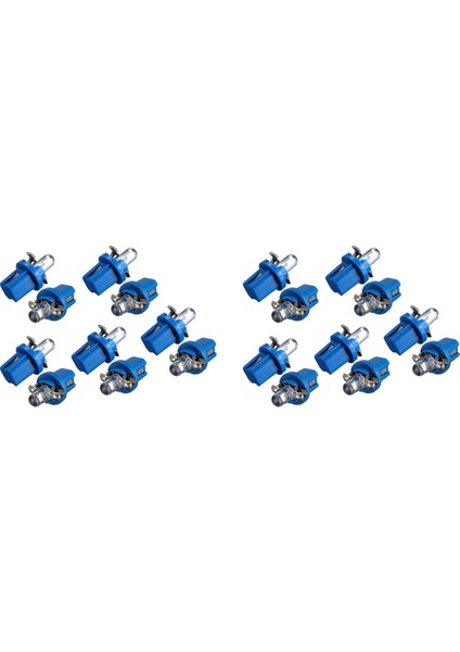 Araba LED Işık 20 Adet LED Ampul Metre Dash B8-5d T5 Lamba Tutucu ile Mavi Ayar Oto Araba Işık (Yurt Dışından)