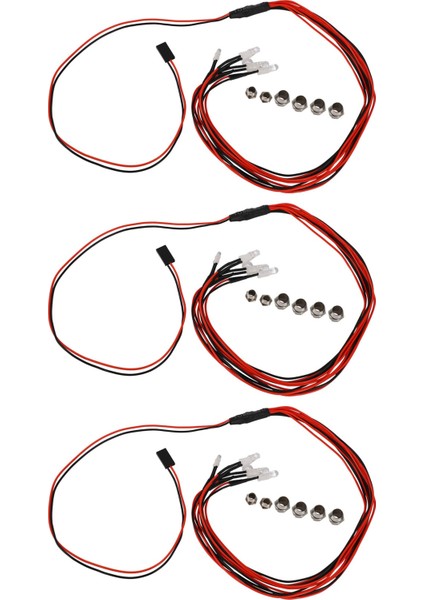 LED Işık 18 Adet 6 LED Işık Kiti 2 Beyaz 2 Kırmızı 2 Mavi 1/10 1/8 SCX10 D90 Rc Araba Için (Yurt Dışından)
