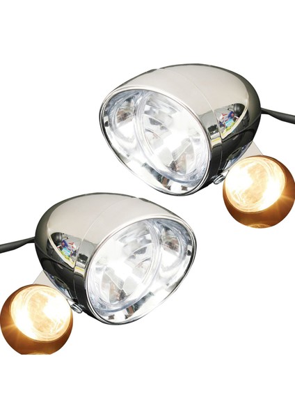 Işıklar 2 Adet 4 Inç Motosiklet Bisiklet Krom Far Spot Sis Lambası Ampul (Yurt Dışından)