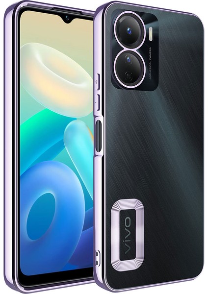 Vivo Y16 Kılıf Kamera Korumalı Logo Gösteren Omega Kapak + Nano Ekran Koruyucu