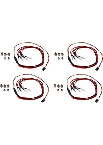 LED Işık 24 LED Işık Kiti 8 Beyaz 8 Kırmızı 8 Mavi 1/10 1/8 SCX10 D90 Rc Araba Için (Yurt Dışından)