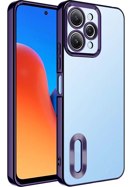 Xiaomi Redmi 12 Kılıf Kamera Korumalı Logo Gösteren Omega Kapak + Nano Ekran Koruyucu