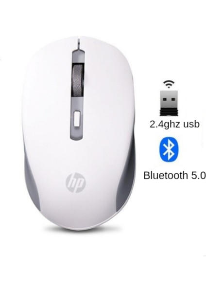 S1000D Çift Modlu 2,4ghz Kablosuz & Bluetooth V5.0 Sessiz Mouse Beyaz (Ramwhite Türkiye Garantili)