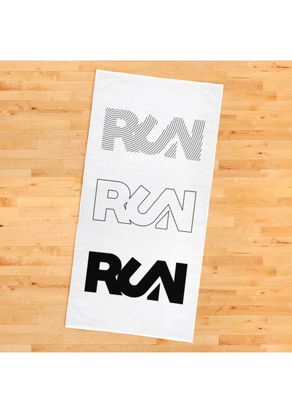 Run / Beyaz Spor Havlusu