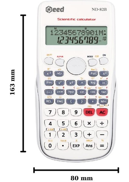 ND 82B Beyaz 240 Fonksiyonlu Bilimsel Hesap Makinesi