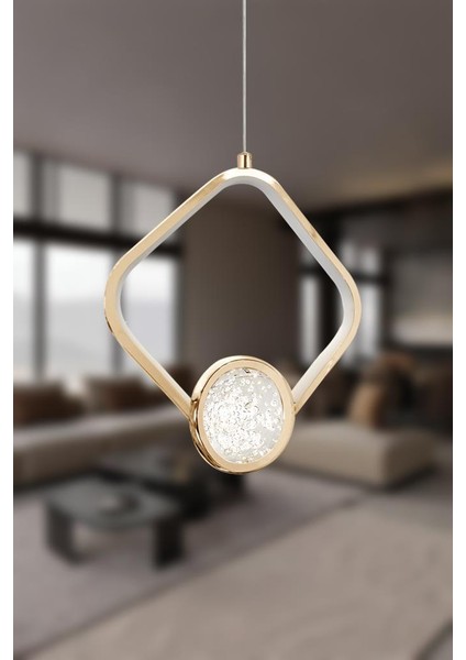 1806-1 Gold Kristalli LED Avize(Beyaz Işık -Sarı Işık - Gün Işığı) fiyatları