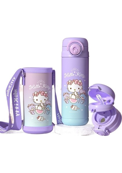 Jiuyue Hello Kitty Çift Içki Çocuk Paslanmaz Çelik Kupa (Yurt Dışından)