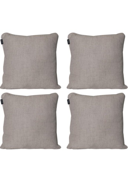 4'lü Özel Tasarım Fitilli Kırlent Kılıfı Bej