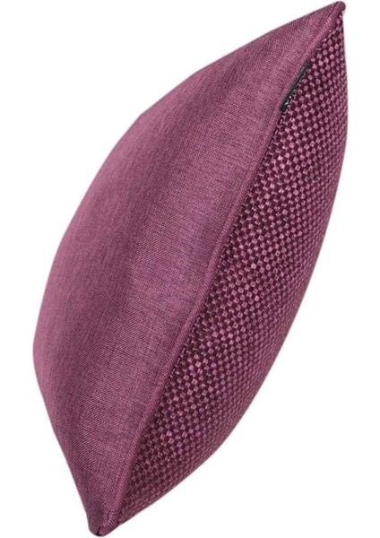 4'lü Hasır Dokulu Fitilli Çift Taraflı Kırlent Kılıfı Mor modelleri