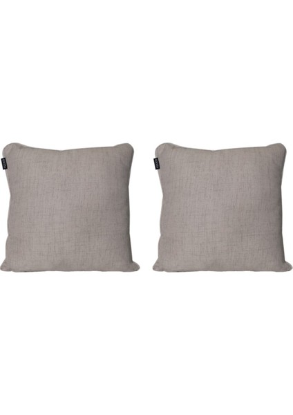 2'li Özel Tasarım Fitilli Kırlent Kılıfı Bej