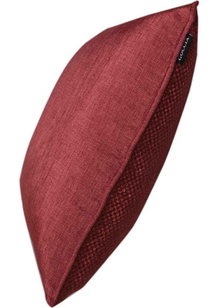 2'lı Hasır Dokulu Fitilli Çift Taraflı Kırlent Kılıfı Kırmızı fırsatları