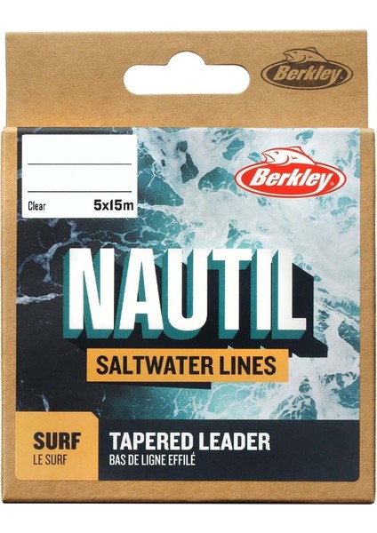 Nautil Surf Monofilament Tapered Leader STANDART-0.18MM/0.54MM - 5X15M