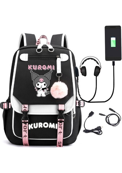 Kulomi Ortak Okul Çantası Tarçın Köpek Sırt Çantası Net Kırmızı Ortaokul Erkek ve Kadın Ilkokul Öğrencileri Büyük Kapasiteli Boş Zaman Kore Versiyonu (Yurt Dışından)