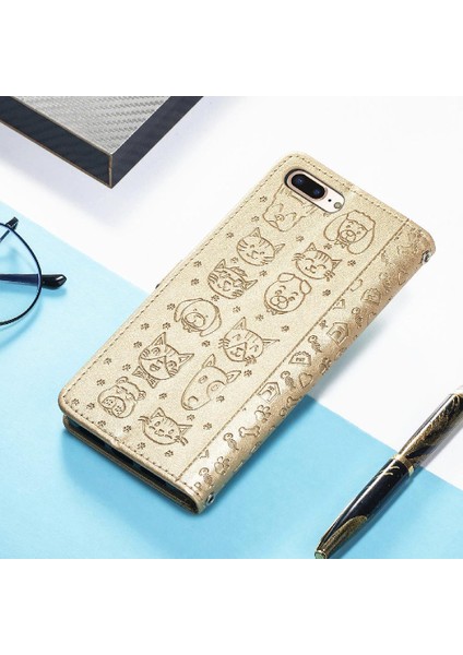 Iphone 8 Için Kılıf/7 Artı Karikatür Hayvanlar Kapak Çevirin Kısa Kayış Deri (Yurt Dışından) indirimleri
