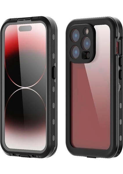 Iphone 15 Için Kılıf Pro IP68 Su Geçirmez Tam Su Geçirmez Dahili 12FT Askeri (Yurt Dışından)