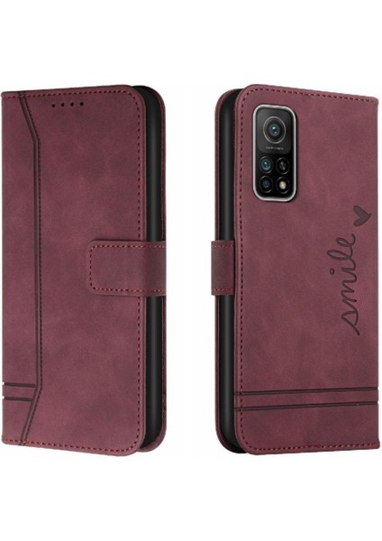 Telefon Kılıfı Için Xiaomi 10T/10T Pro Pu Deri Flip Folio Cüzdan Kart Yuvaları (Yurt Dışından)