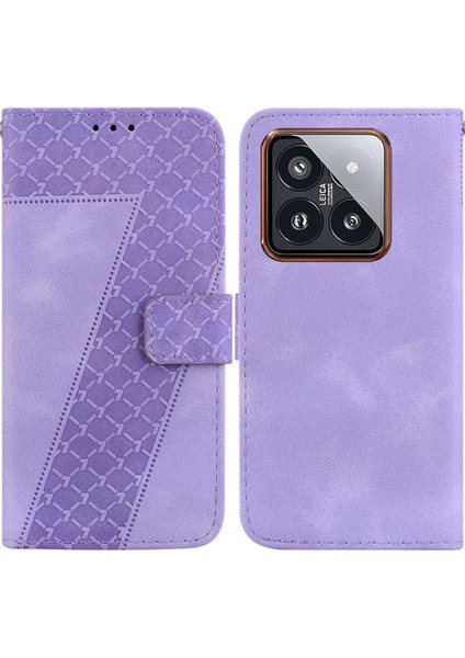 Telefon Kılıfı Için Xiaomi 14 Pro Pu Deri Cüzdan Kart Yuvası Fonksiyonu Çevirin (Yurt Dışından)