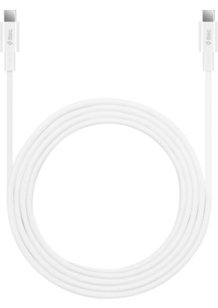 Ttec 2m 65W Süper Hızlı Pd/qc Type C To Type C Şarj ve Data Kablosu, 480MBPS Hızlı Veri Aktarımlı Kablo