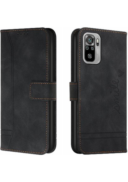 Telefon Kılıfı Için Xiaomi Redmi Not 10 4g/not 10S El Kayışı Flip Folio Kart (Yurt Dışından)